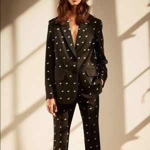 TIBI TROPICAL WOOL BLAZER SZ 4